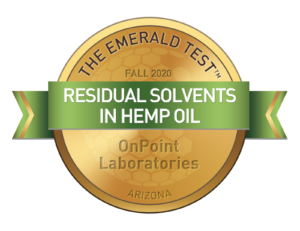 Residual Solvents in Hemp Oil Emerald Test Medallion